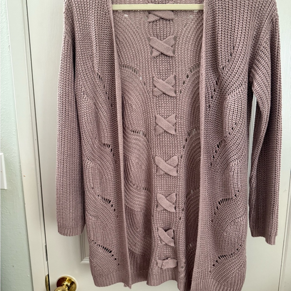 Pink Rose Dusty Pink Knit Cardigan